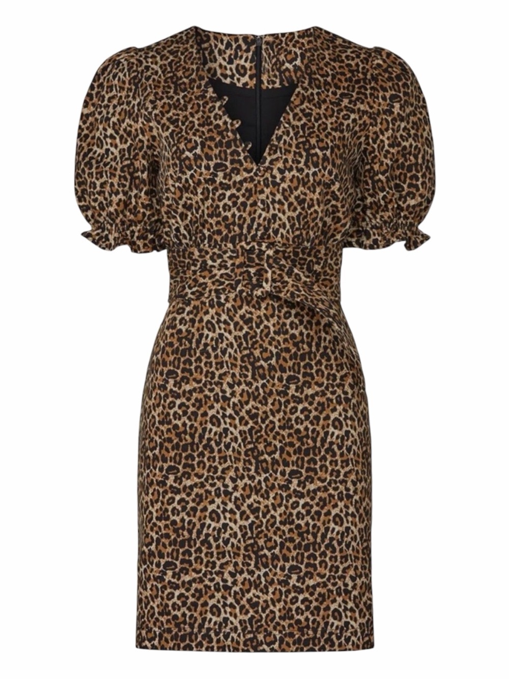 Marissa Webb Collective Cotton Twill Leopard Print Dress. Size 8.